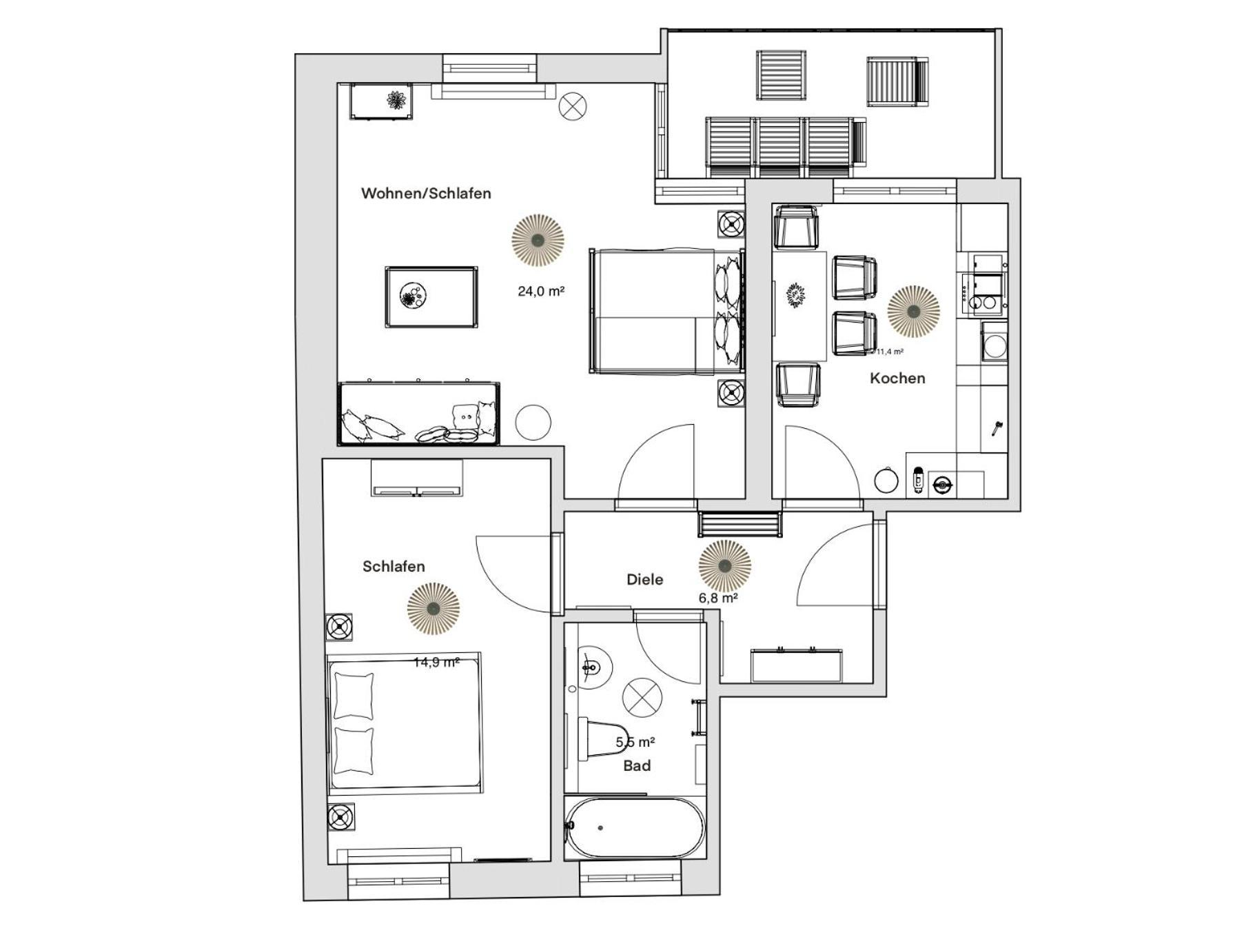 Pineapple Apartments Dresden Zwinger IV - 65 Qm - 1X Free Parking Exterior foto